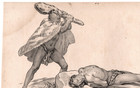 1839 Jacques Arago Hawaii Engraving   Sacrifice Sandwich Islands  owhyhee Hawaii