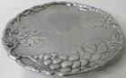 Arthur Court 8  Serving Plate Serveware Aluminum Grape Leaves Vines Vintage 2000