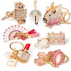 Crystal Rhinestone Keyring Keychain Car Pendant Purse Handbag Bag Key Chain Ring