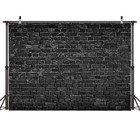 Black Brick Wall Photography Backdrop 7x5ft Studio Background For Photos Video