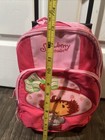 Vintage Strawberry Shortcake Kid   s Pink Small Rolling Suitcase backpack 13   x 8   