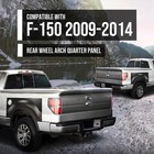 2pcs Rear Wheel Arch Quarter Panel For Ford F150 2009-2014 Left Right Black