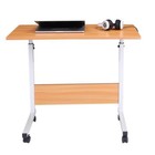 Adjustable Height 27 -38  Rolling Laptop Table Over Sofa Bed Computer Desk Stand
