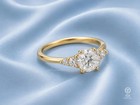 2 50 Ct Igi Round F-vs1 Lab Grown Diamond Women Engagement Ring 14k Yellow Gold