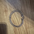 30  Vintage Ba Bali Suarti Sterling Silver Curb Dot Dangle Anklet 28 4g  9 3 4 