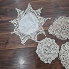Crochet  5 Vintage White Cotton Doilies  Handmade
