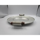 Vintage Swank Mcm Buenilum Hand Wrought Hammered Aluminum Scalloped Barware Tray