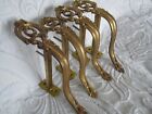 Set Of Four Antique French Gilt Ormolu Curtain Tiebacks    2 Pairs