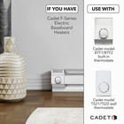 Mechanical Electric Baseboard Heater Mounted Thermostat In White Single-pole