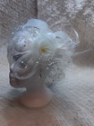 Tulle Flower Feather Pearl Fascinator Headband And Clip Multiple Color Choices