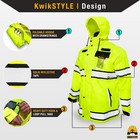 Kwiksafety Torrent Class 3 Safety Rain Jacket   Class 3 Ansi Osha Rain Gear