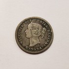 1858 5c Canada Five Cents Silver  035 Asw - Large Date - Km2 - Sku-q6356