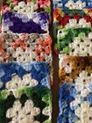 Lot Of 20  5    Handcrochet Granny  Squares Block White And Variegated