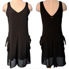 Vintage Equatore Funky Gothic Vampiress Minimalist Dress Small Size Tag Missing