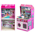 Theo Klein 2 In 1 Barbie Pretend Play Toy Kitchen And Dollhouse For Kids 3   Up