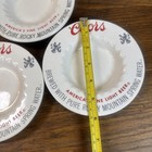 Vintage 3 Coors Light Beer 6  Ceramic Ashtray coin Dish Logo Advertising
