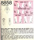 Misses Fitted Dress Size 12 Bust 34 Sewing Pattern Vintage 1970 Simplicity 8858