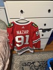 Chicago Blackhawks Home Prime Green Jersey Nazar With Rocky Patch
