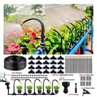 65ft Drip Irrigation System Garden Self Watering Flexible Hose Sprinkler Kit Us