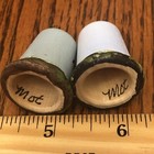 Thimbles 2 Wood Hand Painted Cows Farmer By Mot