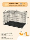       24  Folding Dog Cage - Double-door Metal Kennel W  Tray