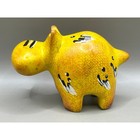 Hand Carved Soapstone Yellow Hippopotamus House Hippo Figurine 2 5  X 3 5 