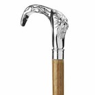 Antique Style Silver Brass Vintage Designer Handle Walking Wooden Stick Cane