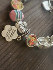 Betty Boop Charm Bracelet  April Spring Easter Bunny Theme Toggle