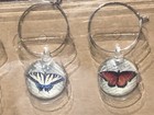 Drink Charms New Open Box Butterflies Wine Glass Charms 6 Different Colors
