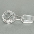 Vintage Glass Bottle Stopper Only Faceted Replacement Decanter Cruet  3  Clear