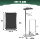 Toilet Paper Holder Stand With Top Shelf  Freestanding For 4 Reserve Rolls