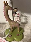 Kids Nursery Safari Theme Table Lamp Floral Giraffe Monkey Pink   Green