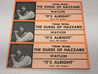 Vintage Jukebox Title Strip Waylon Jennings - Dukes Of Hazzard 1980 45 Rpm