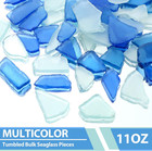 Jetec 11 Oz Sea Glass For Crafts Pieces Decor Flat Frosted Sea Glass Vase Filler