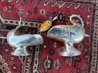 Raimond Vintage 1960 s Sugar Scuttle W scoop Etched Ornate Floral Silverplate