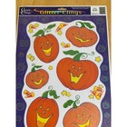 Vintage 2001 Classic Clings Halloween Glitter Window Decals Ghost Pumpkin 2 Pack