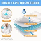 Quilted Mattress Pad Waterproof Mattress Topper Deep Fitted Protector Bed Cover
