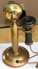 Antique Western Electric American Bell Candlestick Telephone Brass Phone  Rj 11