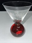 Set Of 5-finlandia Vodka Of Finland Martini Glasses Ruby Red Ball Base