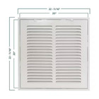 20  X 20  Steel Return Air Filter Grille