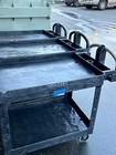 Rubbermaid Commercial Fg452088bla Plastic Utility Cart With Deep Lipped Plastic