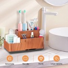Toothbrush Holder With Anti-slip  Bathroom Organizer Countertop Detachable Fo   