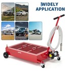 15 20 25 Gallon Electric Oil Drain Pan W  Pump   Hose Low Profile Oil Drain Cart