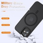 For Iphone 12 Case  12 Pro With 1 Screen Protector  Matte Black 