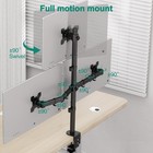 Triple Monitor Stand  Monitor Desk Mount For Three Screens Up To 32 Inch  Stacke