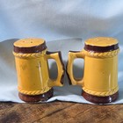 Vintage Ceramic Beer Mug Shaped Salt And Pepper Shakers Tennessee Walking Horses