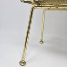 Vintage Mid Century Modern Gold Metal Mesh Telephone Stand   Magazine Rack Mcm