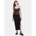 No Boundaries Womens Knit Foldover Slit Maxi Skirt 2x Xxl  20  Black Soot