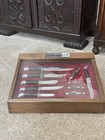 Vintage Buck Knives Dealer Display Case 12 Knives 120 119 Early 105 Dovetail