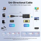 Hdmi To Vga 6 Feet Cable Male To Male Uni Directional Cord For Pc